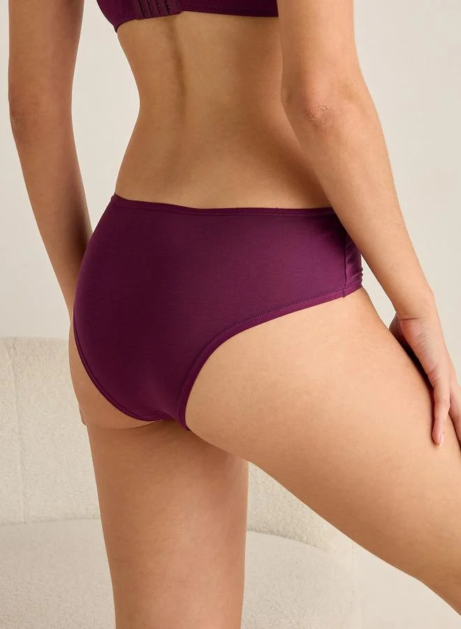 سبلاش فيڤ Textured Briefs Low Rise - Set of 2
